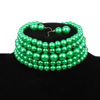 Occident And The United States Beads  Necklace Set (green)  Nhct0063-green sku image 3