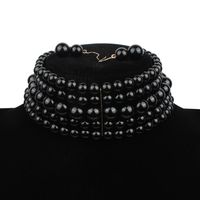 Europäische Und Amerikanische Perlen Kurze Mehr Schicht Ige Kragen Weibliche Halskette Set Schmuck Großhandel 6800 sku image 4