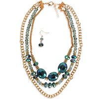 Occident And The United States Glass  Necklace (green)  Nhct0053-green sku image 1