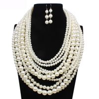 Occident And The United States Beads  Necklace (creamy-white)  Nhct0014-creamy-white sku image 1