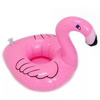 Lieferung Pvc Blas Spielzeug Wasser Handy Halter Pink Flamingo Aufblasbarer Cup Halter Einloch Untersetzer Großhandel sku image 1