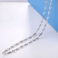 S925 Sterling Silber Wasserwellen Kette Koreanische Damen Schlüsselbein Kette Halskette Anhänger Mit Kette Sn589 sku image 1