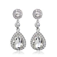 Occident And The United States Imitated Crystal Inlaid Imitated Crystal Earring (white K Champagne Ba134-d)  Nhdr1679-white K Champagne Ba134-d sku image 3