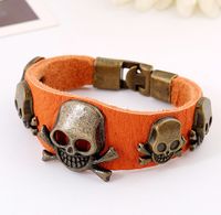 Armband Großhandel Europäische Und Amerikanische Neue Schnalle Leder Armband Punk Grenz Überschreitende Retro Rindsleder Armband Punk Schmuck sku image 2