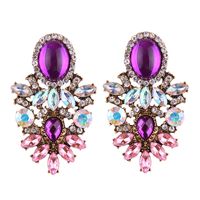 Folk-custom Alloy Rhinestone Earring (rose Red)  Nhjq8910 sku image 7