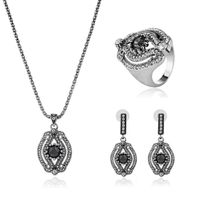 Occident And The United States Alloy Rhinestone Earrings + Necklace + Jewelry (ancient Alloy / 61163104) Nhxs1061 sku image 1