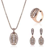 Occident And The United States Alloy Rhinestone Earrings + Necklace + Jewelry (ancient Alloy / 61163106) Nhxs1072 sku image 1