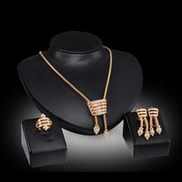 Occident Alloy Drill Set Earring + Necklace + Bracelet Nhxs0798 sku image 1