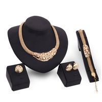 Boucle D&#39;oreille En Alliage Occident Drill Set + Collier + Bracelet Nhxs0761 sku image 1