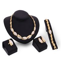 Occident Alloy Drill Set Earring + Necklace + Bracelet Nhxs0714 sku image 1