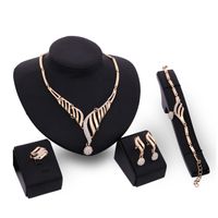 Occident Alloy Drill Set Earring + Necklace + Bracelet Nhxs0684 sku image 1