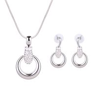 Occident Alloy Drill Set Earring + Necklace Nhxs0639 sku image 1