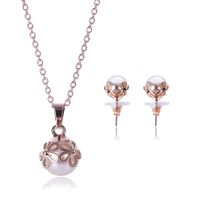 Occident Alloy Drill Set Earring + Necklace Nhxs0640 sku image 1