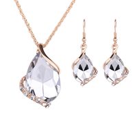 Occident Alloy Drill Set Earring + Necklace Nhxs0620 sku image 4