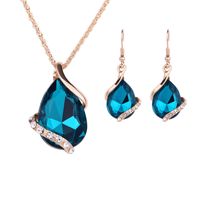 Occident Alloy Drill Set Earring + Necklace Nhxs0620 sku image 2