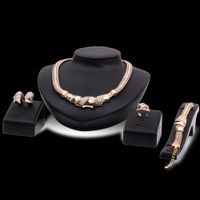 Occident Alloy Drill Set Earring + Necklace + Bracelet Nhxs0598 sku image 1