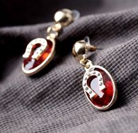 Occident Alloy Inlaid Precious Stones Earrings ( U Money ) Nhqd2604 sku image 2