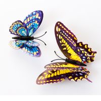 New12 Luminous Three-dimensional Double-layer 3d Butterfly Wall Stickers main image 4