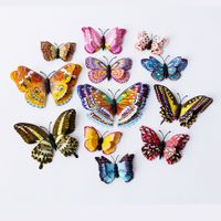 New12 Luminous Three-dimensional Double-layer 3d Butterfly Wall Stickers main image 6
