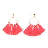 European And American Exaggerated Jewelry Fan-shaped Tassel Earrings Retro Beard Earrings  Popular Earrings main image 4