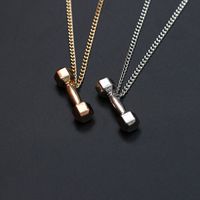 Hot-selling  Dumbbell Barbell Pendant Alloy  Necklace main image 1