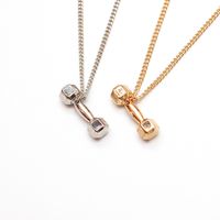 Hot-selling  Dumbbell Barbell Pendant Alloy  Necklace main image 3