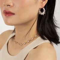 Korea S925 Silver Needle Natural White Crystal Exaggerated Earring For Women main image 4