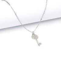 Hot Selling Fashion All-match Temperament Luxury Diamond Key Pendant Necklace main image 6