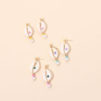 Hot Selling Fashion New Gemstone Shell Pearl Earrings Wholesale main image 1