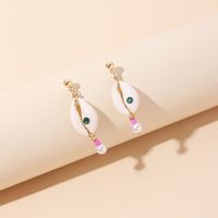Hot Selling Fashion New Gemstone Shell Pearl Earrings Wholesale main image 4