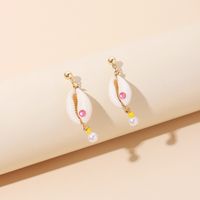 Hot Selling Fashion New Gemstone Shell Pearl Earrings Wholesale main image 5