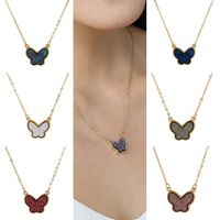 Hot-selling Creative Multi-color Crystal Cluster Butterfly  Fashion Wild Necklace main image 1
