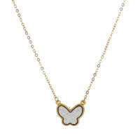Hot-selling Creative Multi-color Crystal Cluster Butterfly  Fashion Wild Necklace main image 3