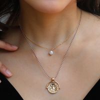Hot Selling Fashion Floral Pearl Pendant Multi-layer Necklace main image 1