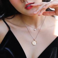 Hot Selling Fashion Floral Pearl Pendant Multi-layer Necklace main image 5