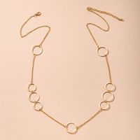 Hot Selling Fashion Simple Single-layer Metal Texture Necklace Sweater Chain main image 2