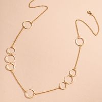 Hot Selling Fashion Simple Single-layer Metal Texture Necklace Sweater Chain main image 3