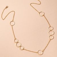 Hot Selling Fashion Simple Single-layer Metal Texture Necklace Sweater Chain main image 4