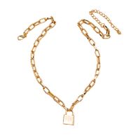 Hot Selling Fashion Personality Metal Lock Necklace Retro Punk Clavicle Chain main image 6