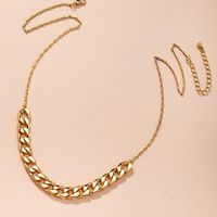 Hot Selling Fashion Punk Metal Texture  Personality Exaggerated Necklace Wholesale main image 4