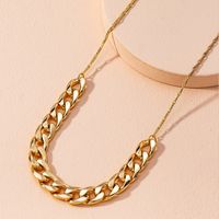 Hot Selling Fashion Punk Metal Texture  Personality Exaggerated Necklace Wholesale main image 5