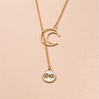Korea's New Fashion Moon Full Diamond Butterfly Necklace main image 5