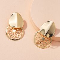 Fashion Korea Geometric Hollow Glossy Baroque Style Design Earrings main image 1