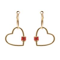 Fashion Gold Heart-shaped Retro Exaggerated Earring Ear Jewelry For Women main image 1