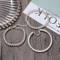 Fashion All-match Alloy Personality Geometric Chain-like Bracelet Set main image 4