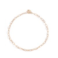 Mode Simple Op Boucle Clavicule Rétro Alliage Collier Pour Les Femmes main image 6