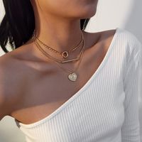 Fashion New Clavicle Metal Simple New Alloy Necklace Set For Women main image 3