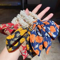 Hot Selling Fashion Elastic Good Rubber Band Floral Bow Knot Pearl Flower Hair Scrunchies main image 1