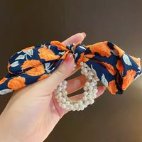 Hot Selling Fashion Elastic Good Rubber Band Floral Bow Knot Pearl Flower Hair Scrunchies main image 4