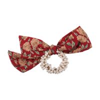 Hot Selling Fashion Elastic Good Rubber Band Floral Bow Knot Pearl Flower Hair Scrunchies main image 3